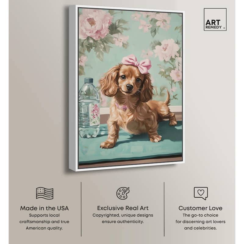 Doxxie Dainty Yoga Canvas by Art Remedy