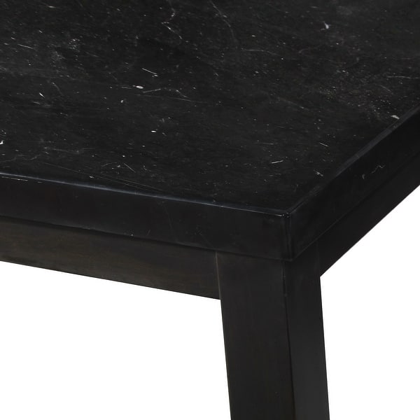 Porch Den Merkem Square Black Marble Top Dining Table Overstock 31525356