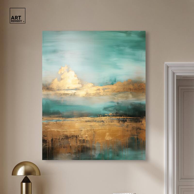 Cloudscape in Gold II Canvas by Art Remedy, Gallery Wrapped