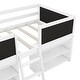 preview thumbnail 17 of 16, Twin Low Loft Bed with Movable Shelves and Chalkboard Guardrail