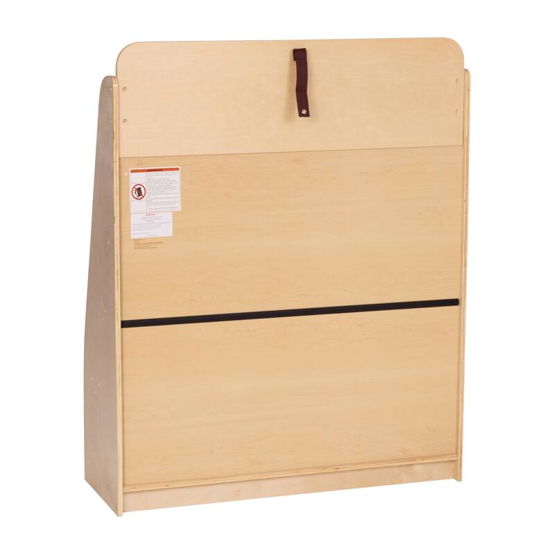 Commercial 4 Shelf Birch and Poplar Plywood Book Display Stand for Kids