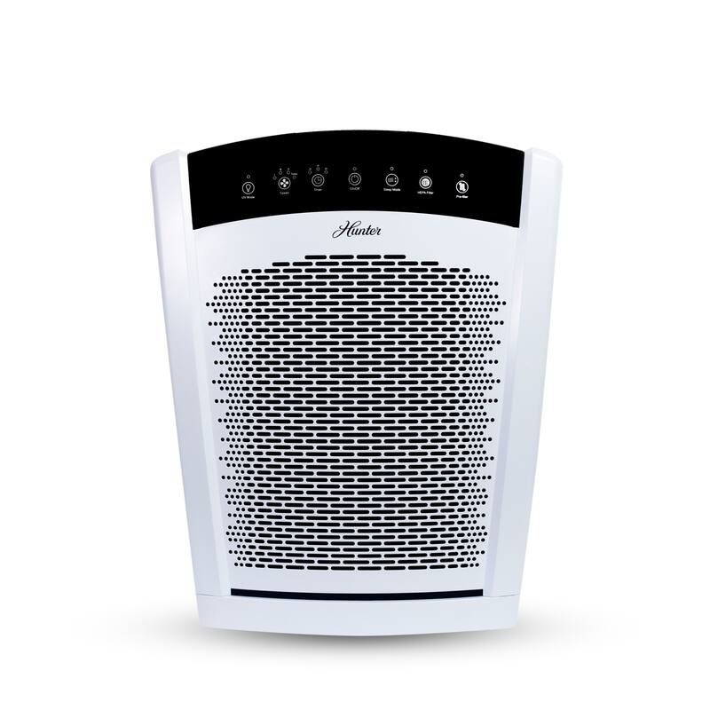 Hunter HP850UV Large Multi-Room Air Purifier with UVC Germicidal Light - White