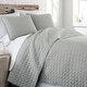 preview thumbnail 12 of 78, Vilano Ultra-Soft Lightweight 3-piece Quilt and Sham Set Steel Grey - Full - Queen