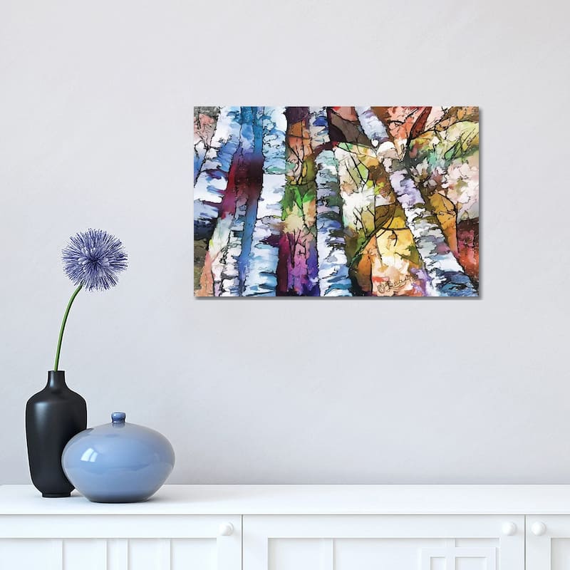 iCanvas "White Aspen And Birch Trees" by OLena Art Canvas Print - 12x18x1.5