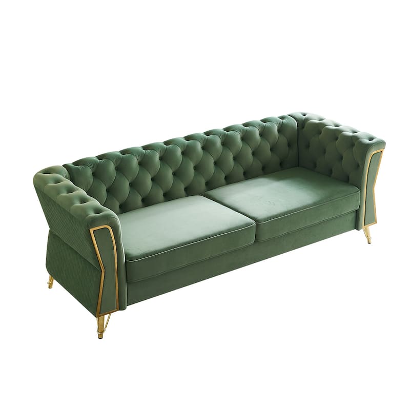 Modern Tufted Velvet Sofa for Living Room