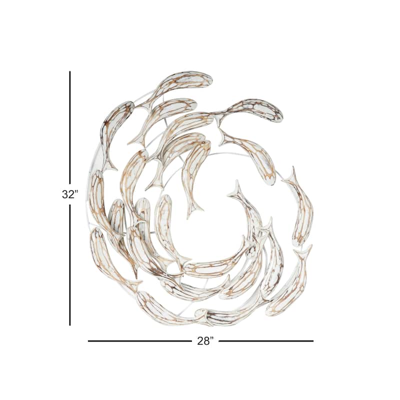 Wood Fish Handmade Home Wall Decor - White - Roche River Decor