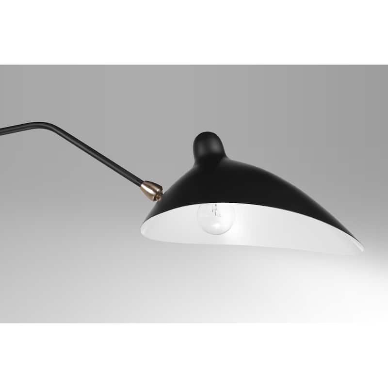 Black Aluminum Flush Mount With Shades