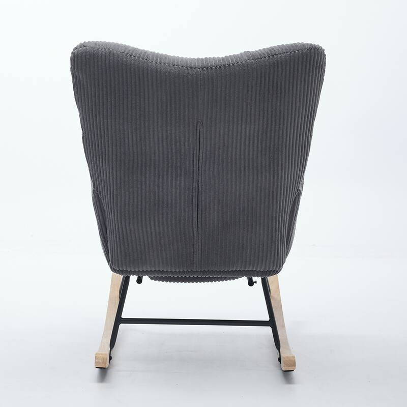 Upholstered Glider Chair with High Backrest
