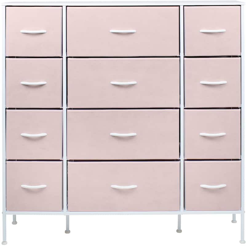 Sorbus Extra-large Steel and Fabric 12-drawer Dresser