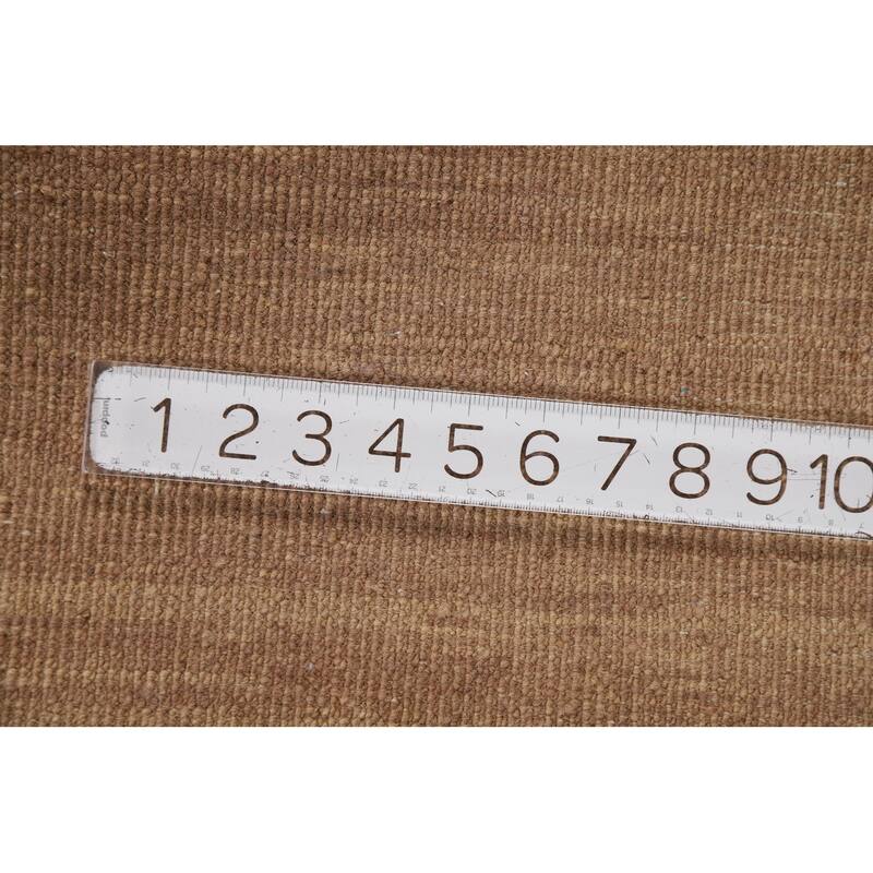 Brown Gabbeh Modern Runner Rug Handmade Wool Carpet - 2'7"x 9'11"