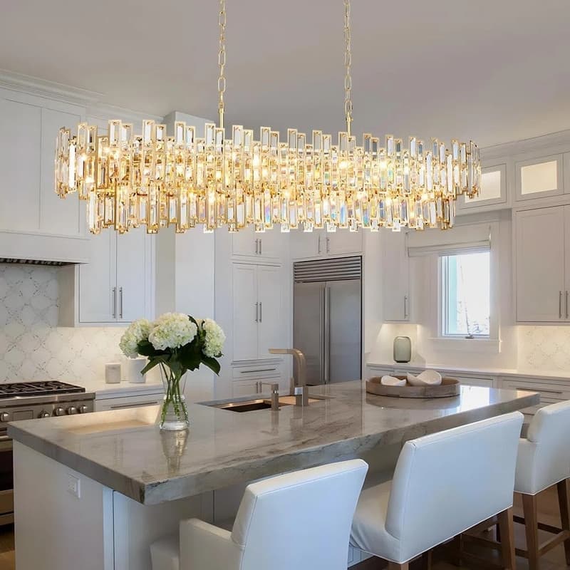 KAYLA 24in Chandelier 10-Light Crystal Chandelier
