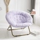 preview thumbnail 2 of 7, Urban Lifestyle 37" Mongolian Oversized Saucer Chair Lavender