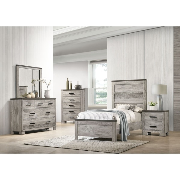Picket House Furnishings Adam Twin Panel 3PC Bedroom Set in Gray. Opens flyout.