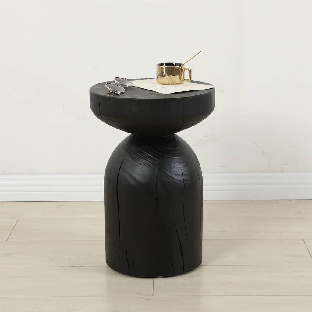 Minimalist Side Table End Table Coffee Table for Living Room Bedroom, Black Sofa Table Decorative Table