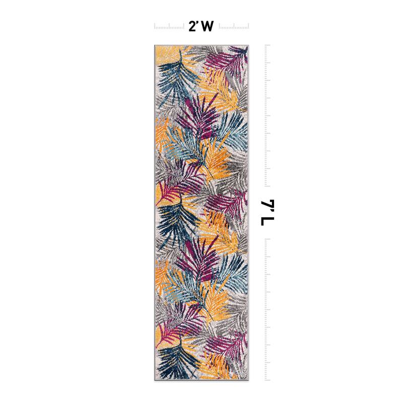World Rug Gallery Edinburgh Floral Leaves Area Rug