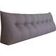 WOWMAX Bed Rest Wedge Pillow Brown Linen Blend Reading Bolster Daybed ...