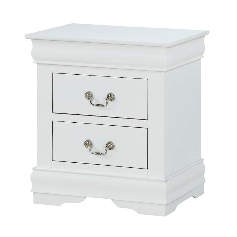 Lillie 4 Piece White Sleigh Bedroom Set
