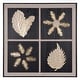 preview thumbnail 1 of 3, HUJI Gold Foiled Leaves Wood Carving Shadow Box Wall Art Wall Decor