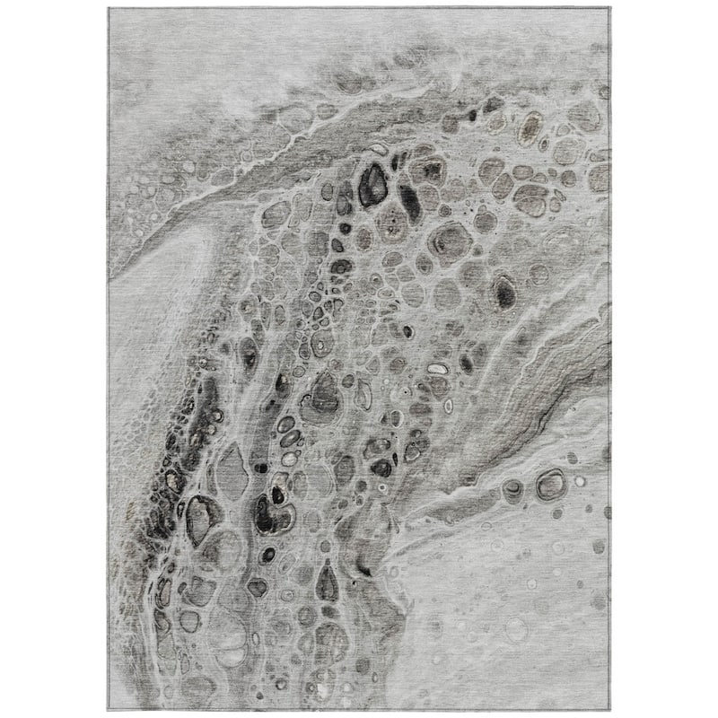 HomeRoots Abstract Transitional Rectangle Outdoor Rug