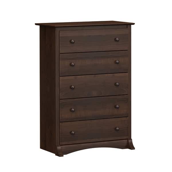 slide 2 of 12, Prepac Fremont Superior 5-Drawer Chest for Bedroom - Spacious and Stylish Chest of Drawers, Espresso