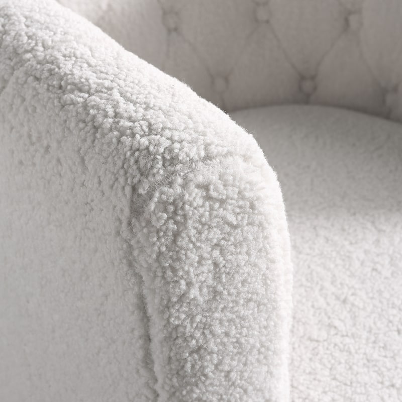 Corvus Schaefer Velvet Curved Back Barrel Accent Chair