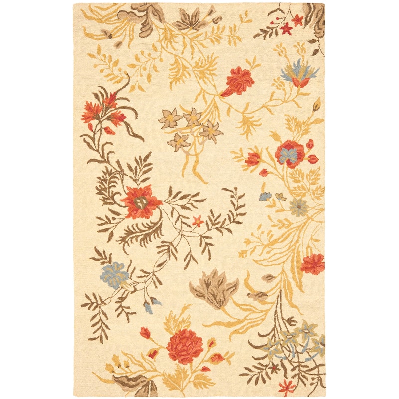 SAFAVIEH Handmade Blossom Wintrud Modern Floral Wool Rug