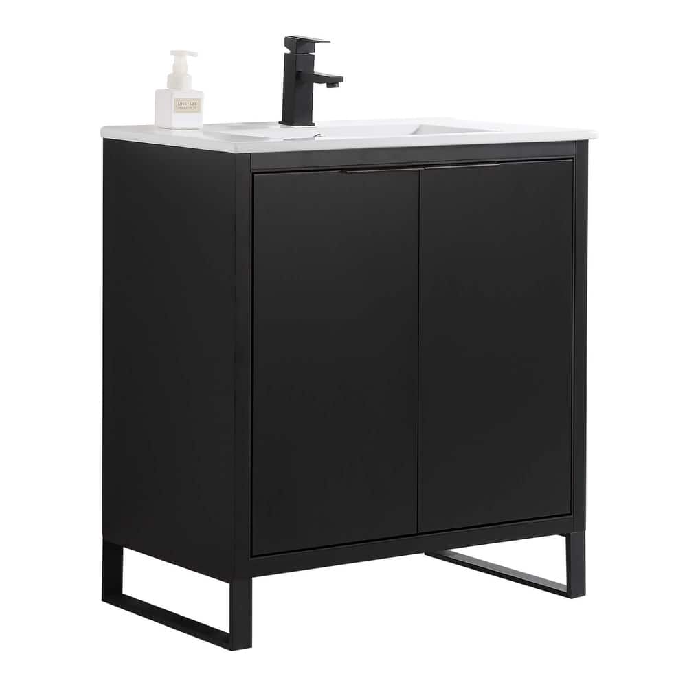 Fine Fixtures Opulence Collection Bathroom Vanity with White Ceramic Sink