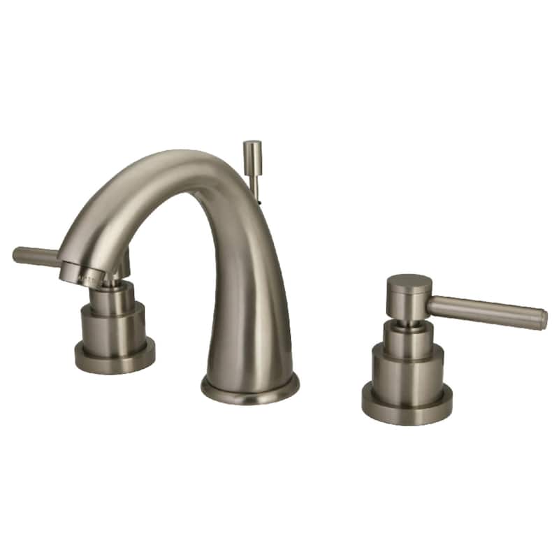 Kingston Brass Elinvar 1.2 GPM Widespread Bathroom Faucet with Pop-Up - Brushed Nickel