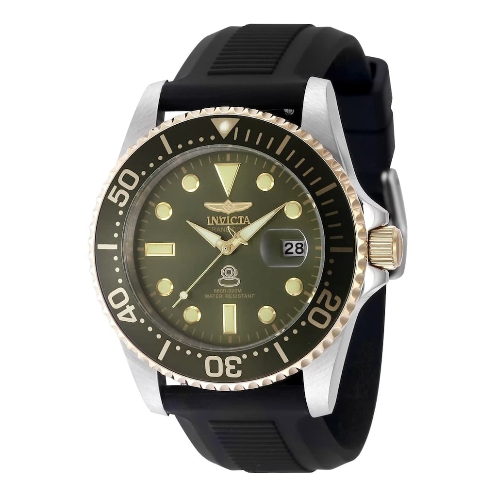 Invicta Men's 48217 Pro Diver Quartz 3 Hand Military Green Dial Watch