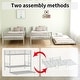 preview thumbnail 8 of 41, Metal Twin over Twin Bunk Bed with Trundle and Guardrail, Silver
