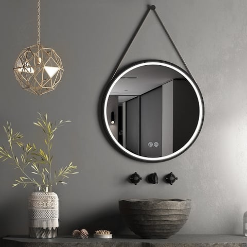 28 Round Anti-Fog LED Bathroom Vanity Mirror for Wall - 28 inch