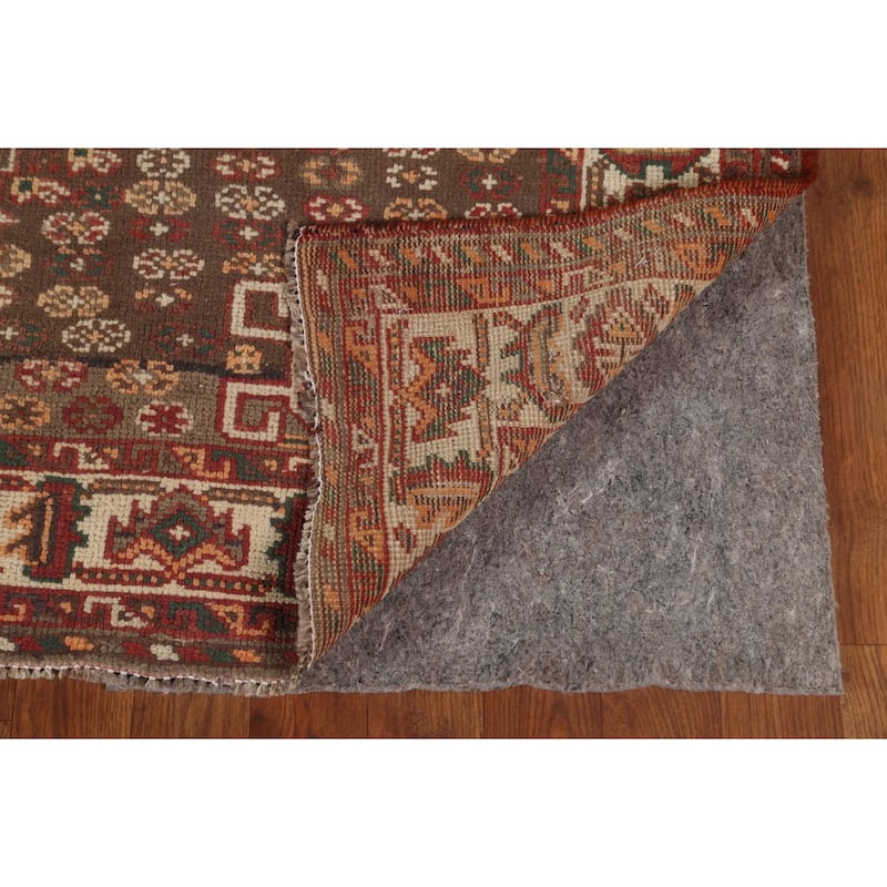 Tribal Qashqai Persian Vintage Area Rug Hand-Knotted Wool Carpet - 7'0"x 9'10"