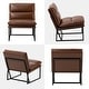preview thumbnail 20 of 25, Glitzhome 30.25"H Modern Soft PU Armless Accent Chair