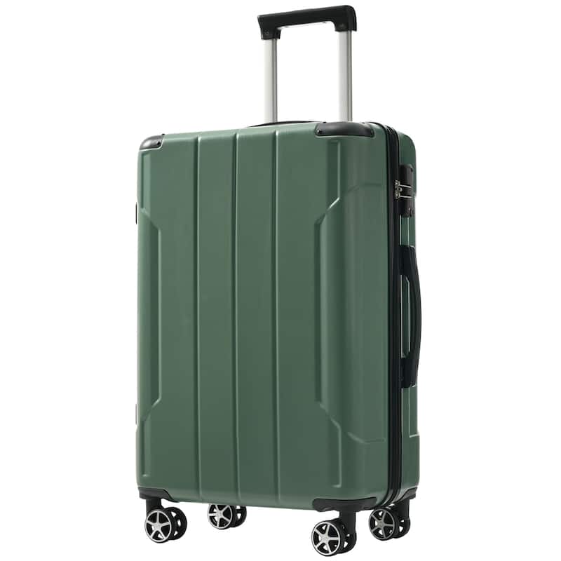6-Piece, Modern Expandable Lightweight Luggage with 2 Wheels Telescopic Handle and TSA Lock, for Boarding Travel, Green