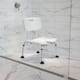 Tool-Free 300 Lb. Capacity, U-Shaped Adjustable White Bath & Shower Chair - White