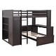 preview thumbnail 4 of 13, Contemporary Full size Loft Bed with a Stand-alone bed, Shelves, Desk and Wardrobe, Health and Comfort, Maximized Space, Black