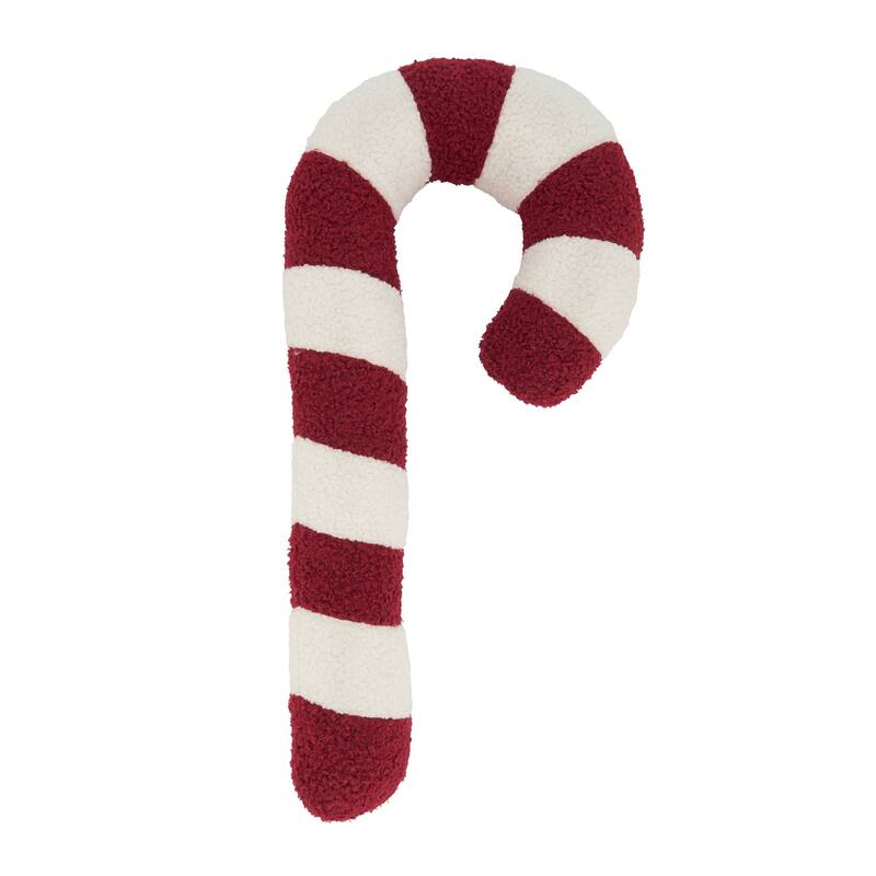 Santa's Favorite Candy Cane Poly Filled Throw Pillow