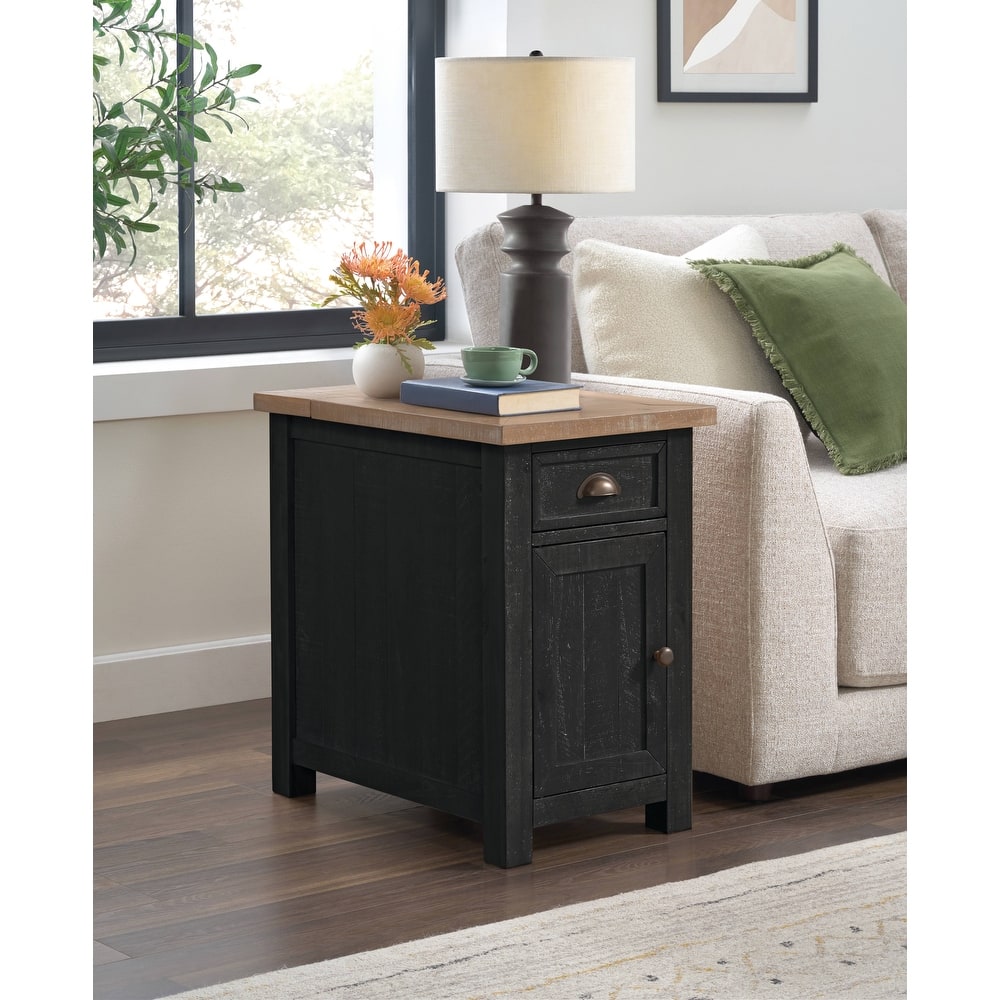 Monterey Solid Wood Chairside End Table with Hidden Charging Station
