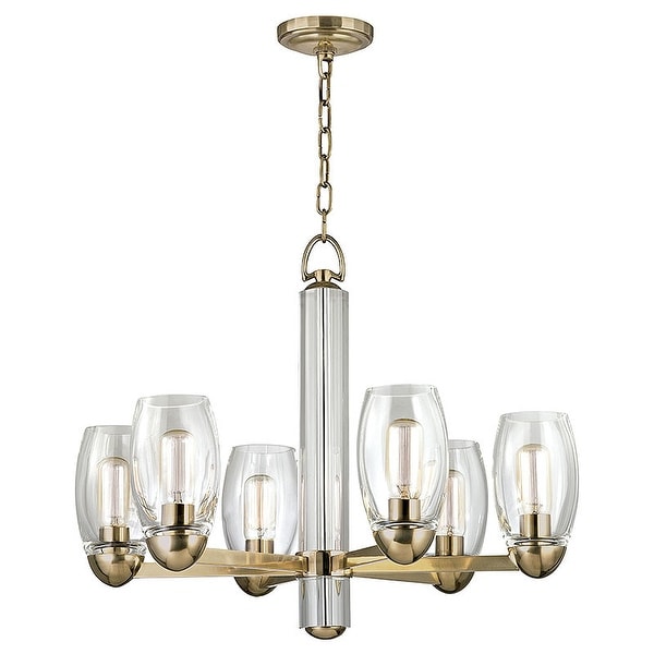 Hudson Valley Lighting 8846 Pamelia 6 Light 26 Wide Chandelier Aged Br N A Hudson Valley Lighting 8846 Pamelia 6 Light 26 Wide Chandelier Aged Br N A