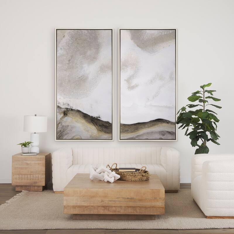 Sandy Waves I (40 x 80) Framed Canvas Art Print - II Large
