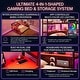 preview thumbnail 7 of 6, Twin Gaming Daybed with Desk and LED Lights, Storage Drawers, Charging Station, Bookcase Headboard Bed Frame