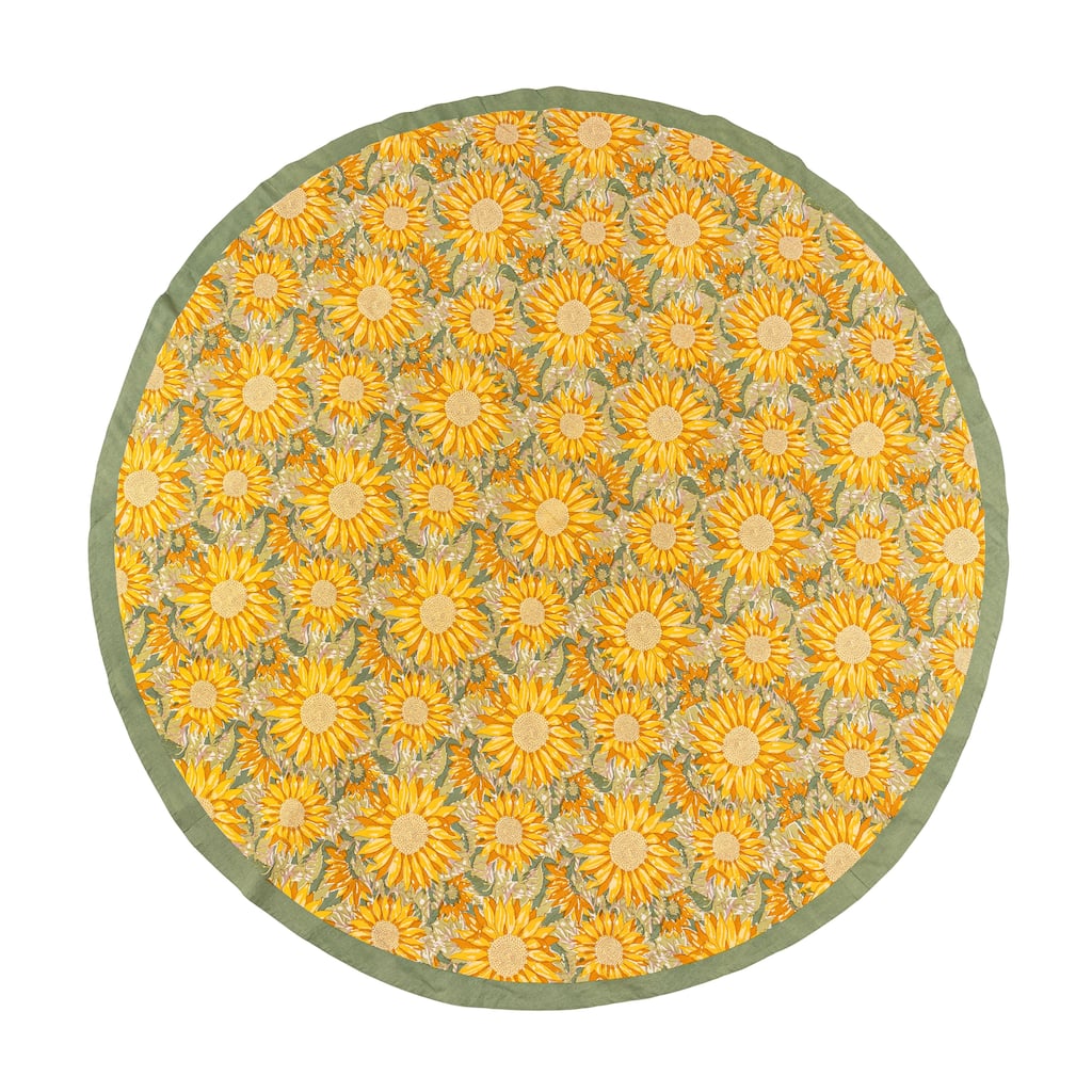 Couleur Nature Sunflower 70-inch Round Tablecloth