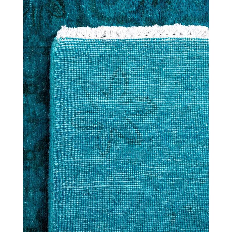 Contemporary Overdyed Wool Hand Knotted Runner - 2' 5" x 9' 8"