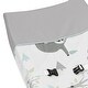preview thumbnail 4 of 4, Sweet Jojo Designs Blue Grey Jungle Sloth Leaf Unisex Boy or Girl Changing Pad Cover - Turquoise Gray Green Botanical Rainforest