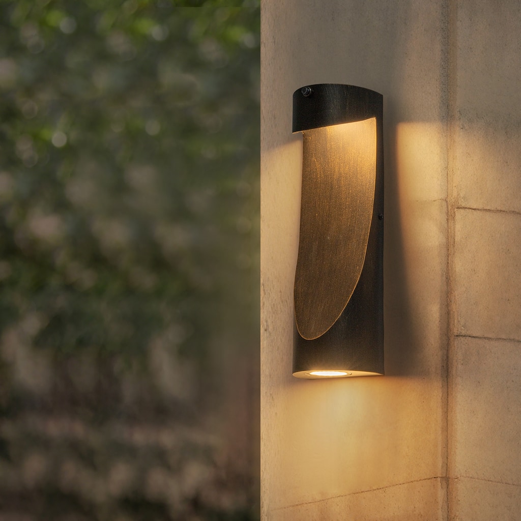 2-Light 15" Outdoor Linear Integrated LED Wall Sconce with Dusk to Dawn Sensor - H15" x D3.5"