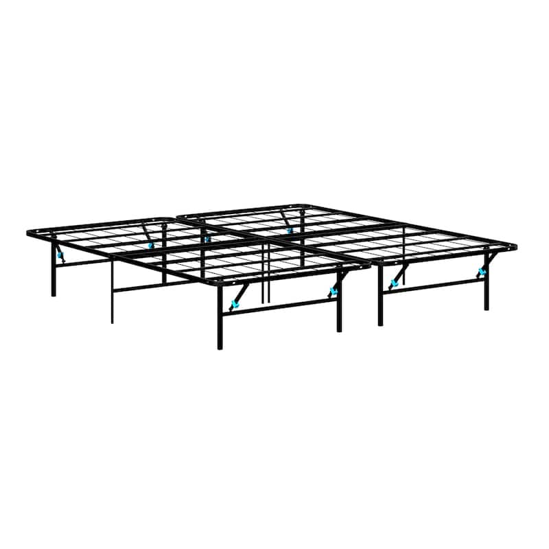 Black No Tool Assembly Foldable Bed Frame