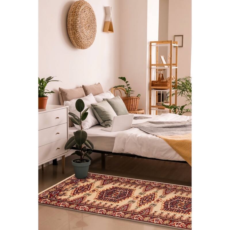 ECARPETGALLERY Hand-knotted Jules Serapi Cream Wool Rug - 2'7 x 8'0