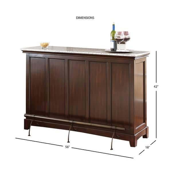 Norwood Home Bar with Foot Rail by Greyson Living - Overstock - 9270897