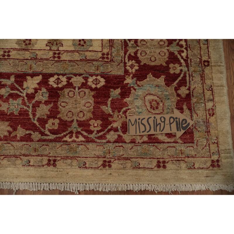 Hand Knotted Oriental 100% Wool Carpet Traditional Floral Beige & Ivories Chobi-Peshawar Area Rug - 11' 6'' X 8' 9''