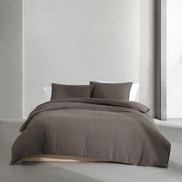 slide 2 of 27, Calvin Klein Melange Cotton Flannel Solid Comforter Set